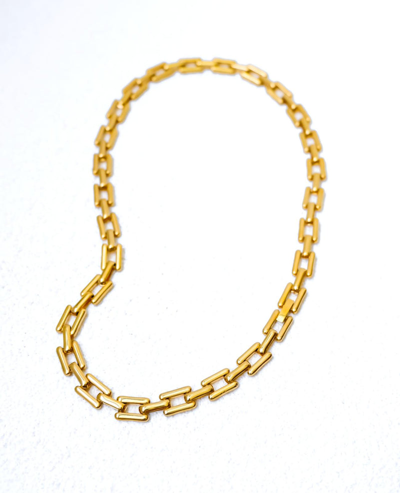 Eden Geometric Chunky Gold Necklace