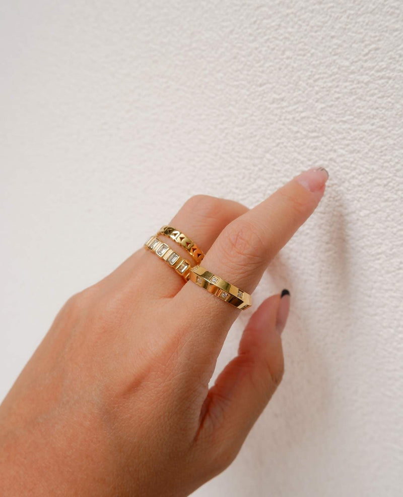 Trinity Bubble Ball Gold Ring