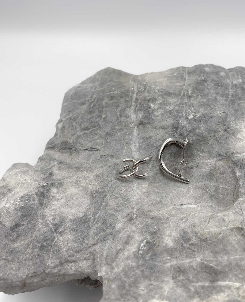 Olivia Two Piece Silver Ear Cuffs