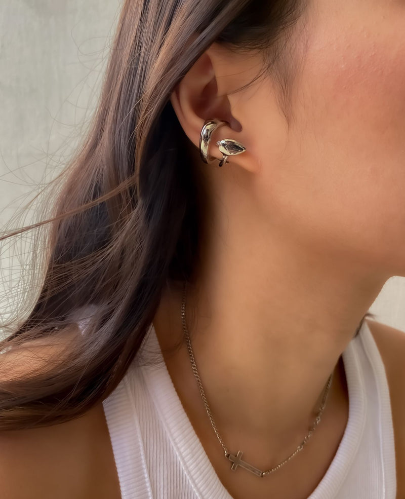 Scarlett Teardrop Silver Ear Cuff