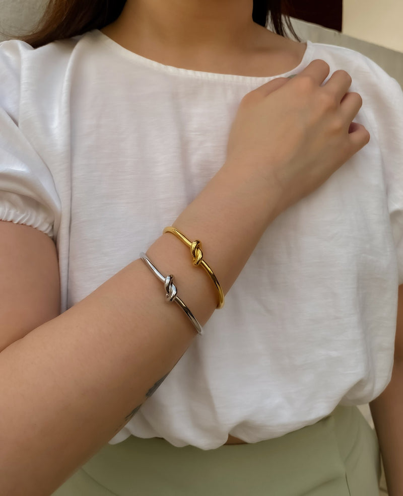 Tabitha Gold Knot Cuff Bracelet