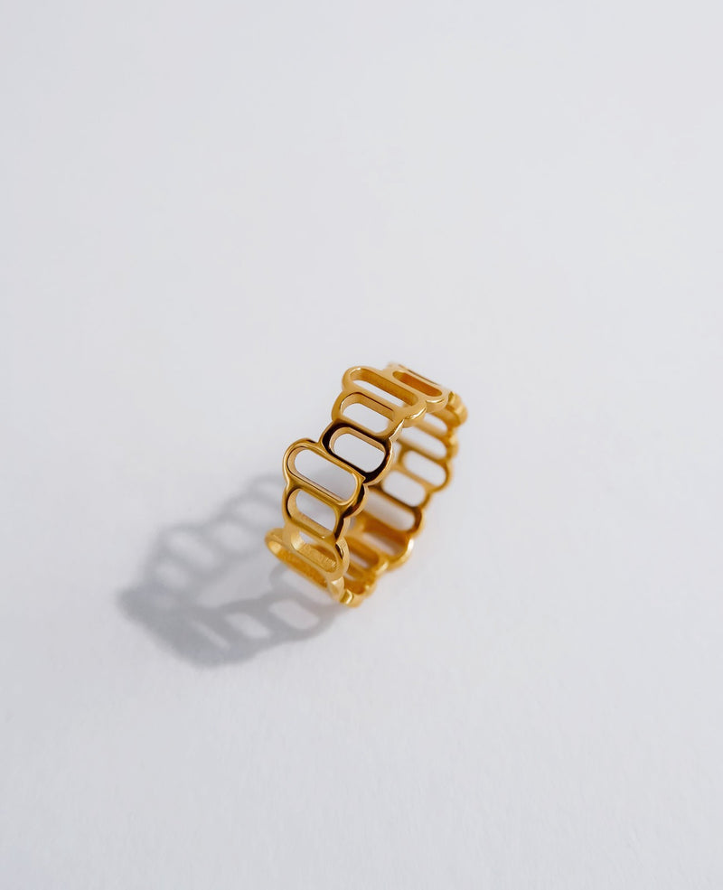 Zara Irregular Gold Stackable Ring