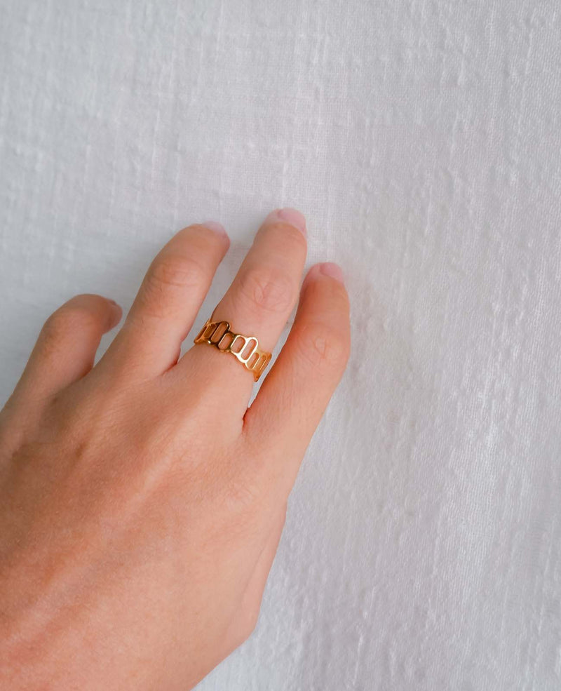 Zara Irregular Gold Stackable Ring