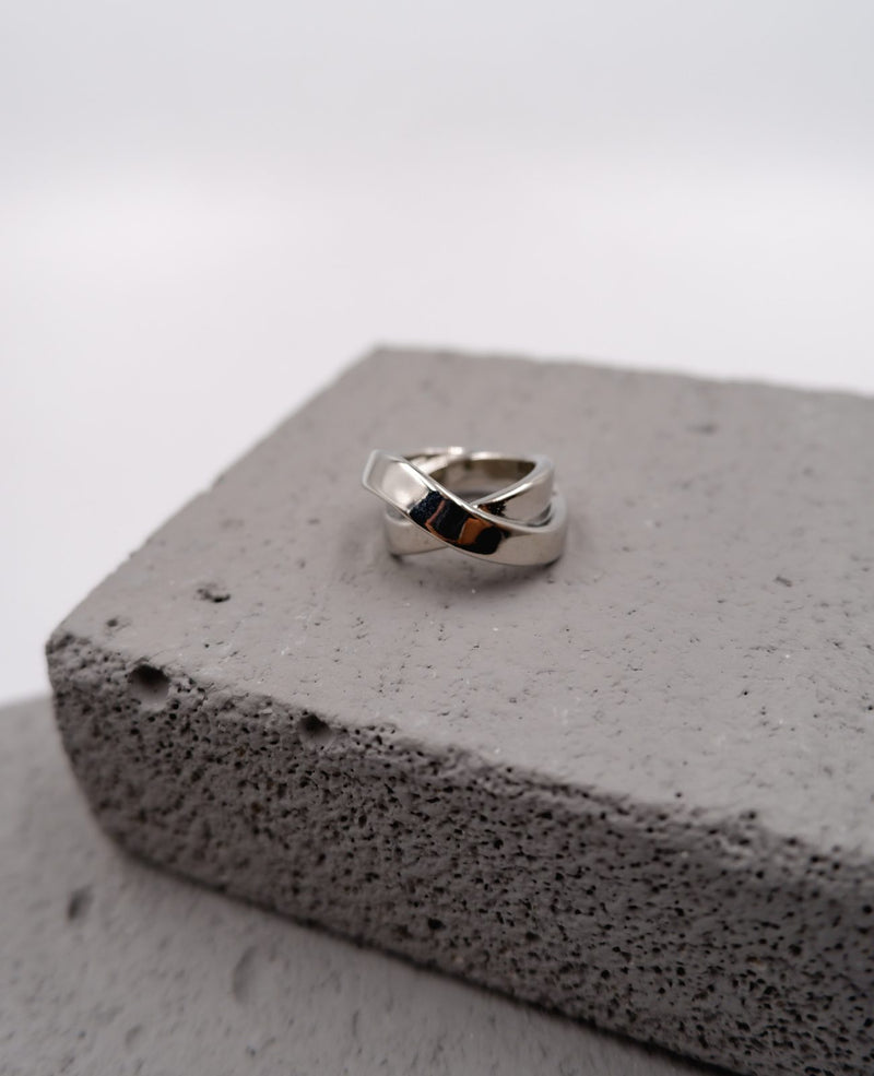 Alessandra Cross Stitch Silver Ring