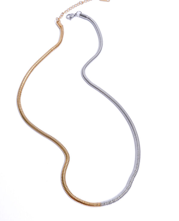 Autumn Mix Metal Two Toned Necklace