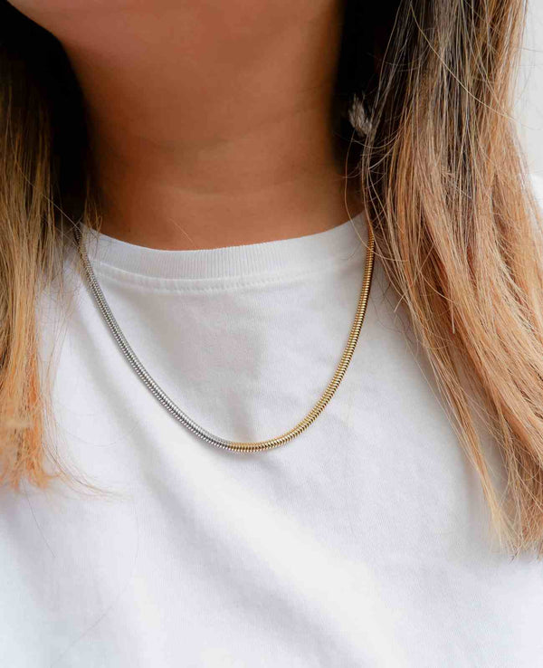 Autumn Mix Metal Two Toned Necklace