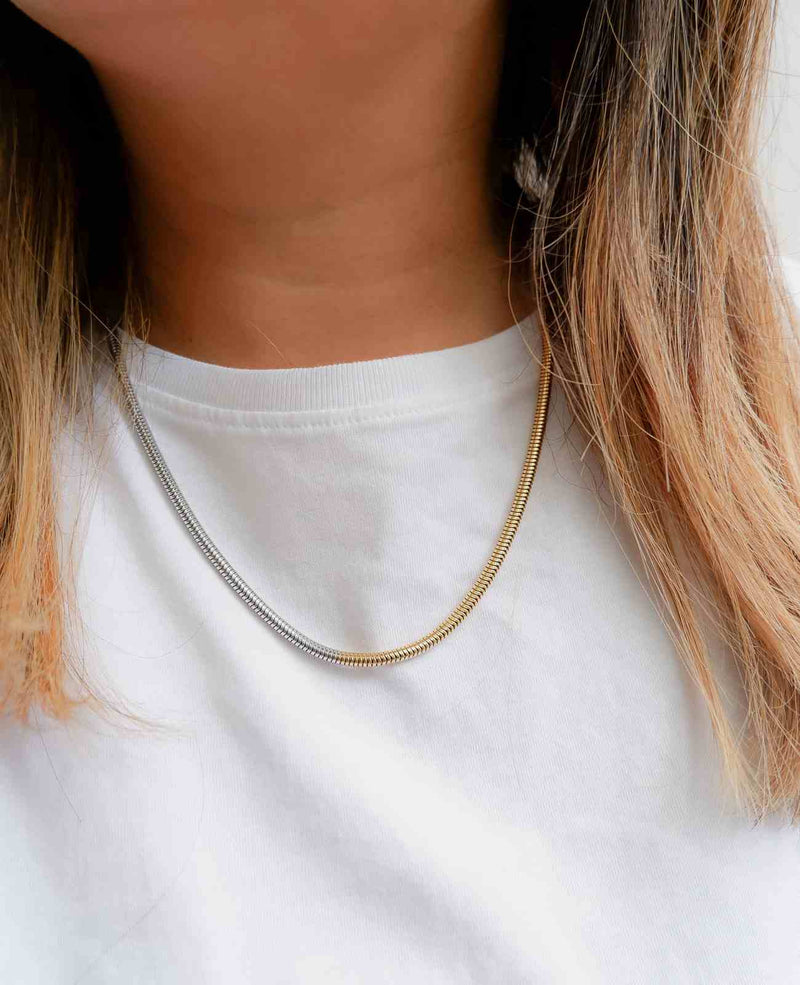 Autumn Mix Metal Two Toned Necklace