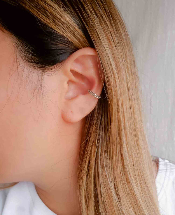 Cora Dainty Silver Stackable Ear Cuff