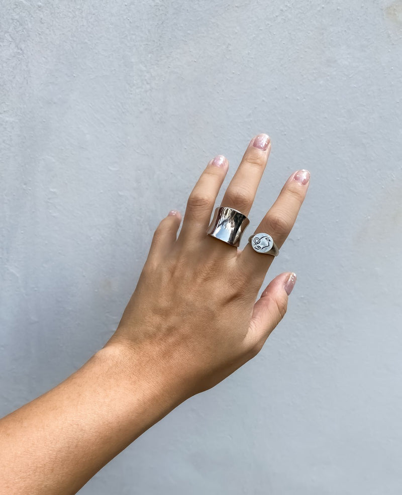 Cornelia Statement Chunky Silver Ring