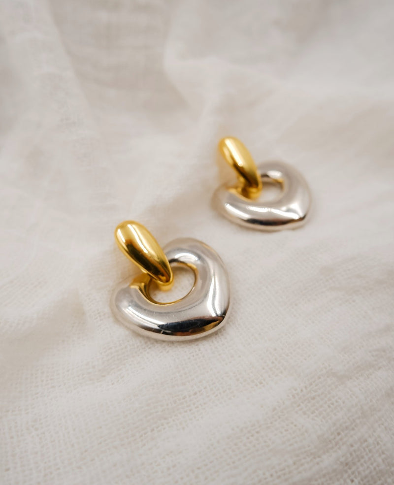 Eden Heart Mix Metals Earrings