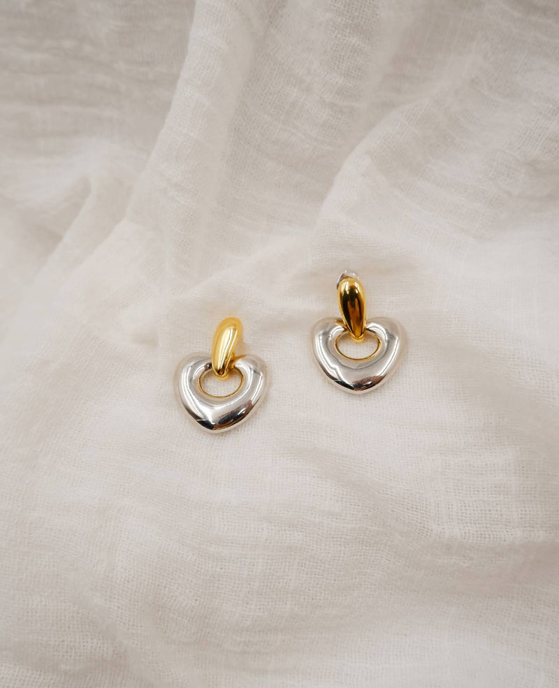 Eden Heart Mix Metals Earrings