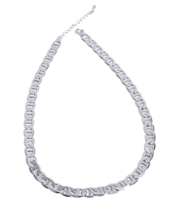 Freya Textured Chunky Silver Necklace