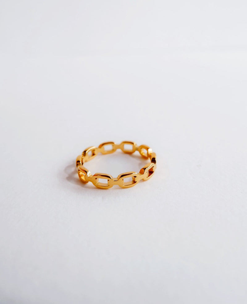 Hope Square All Round Gold Ring