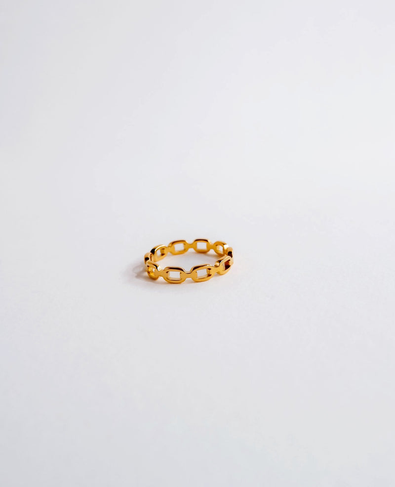 Hope Square All Round Gold Ring