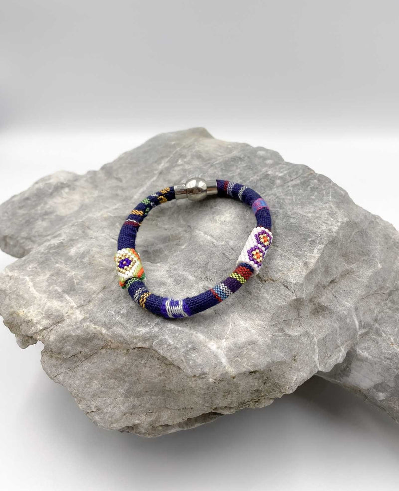 Kriff Cloth Beaded Boho Bracelet