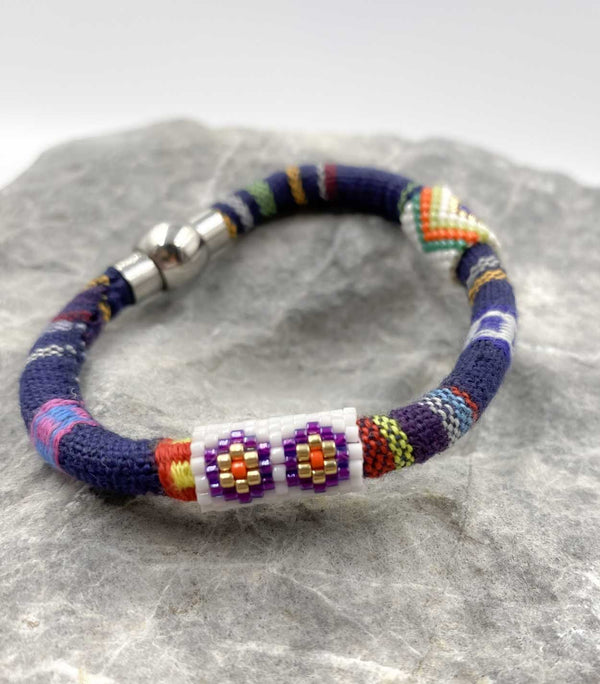 Kriff Cloth Beaded Boho Bracelet