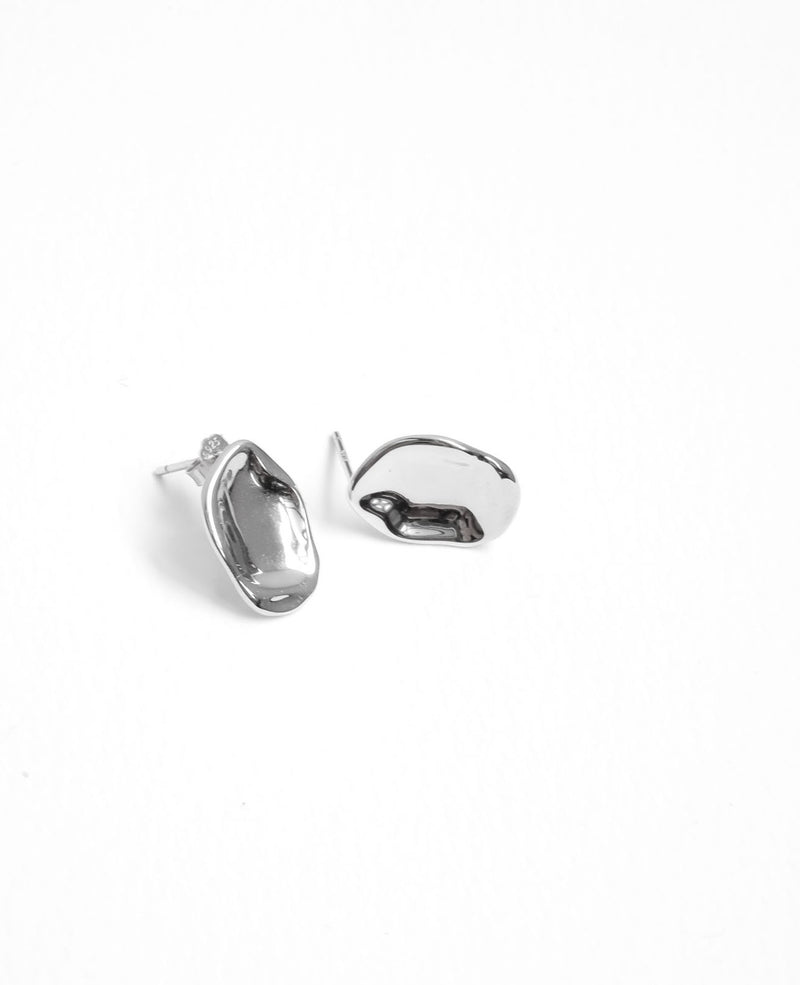 Lucinda Textured Silver Plate Earrings