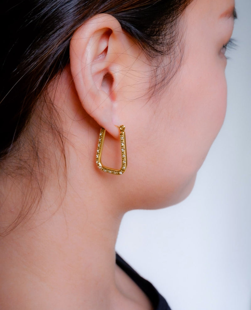 Morgan Horse Shoe Shaped Hoop Earrings