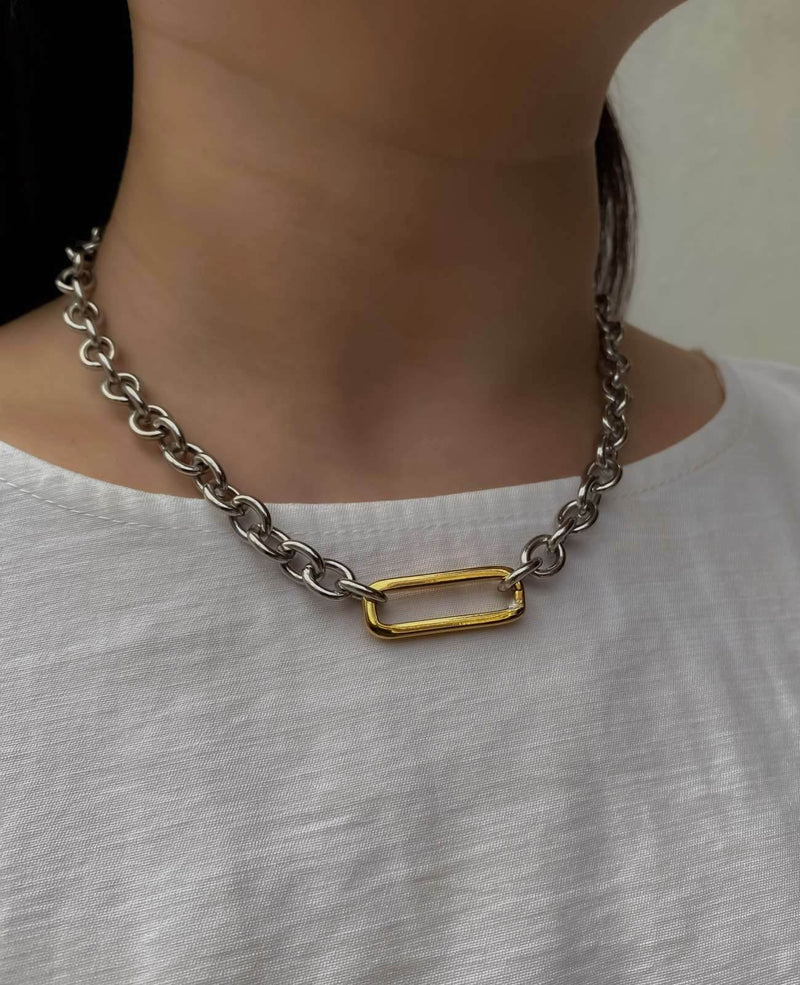 Ophelia Mix Metals Statement Necklace