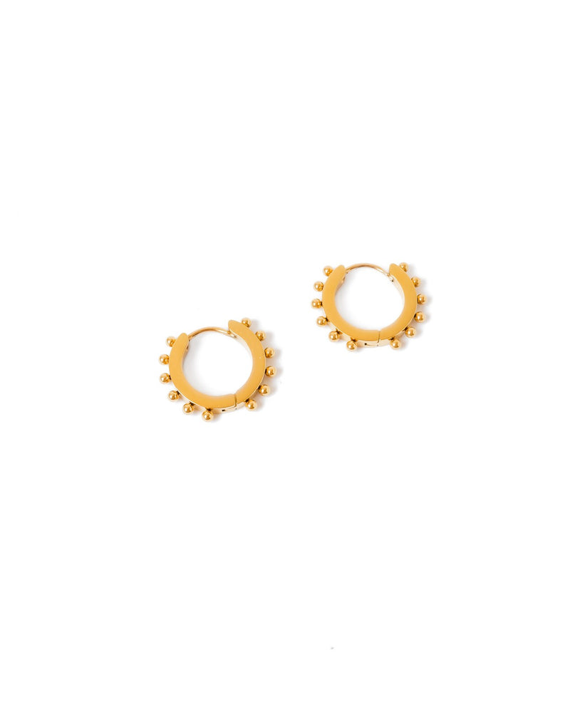 Parker Gold Studded Small Huggies