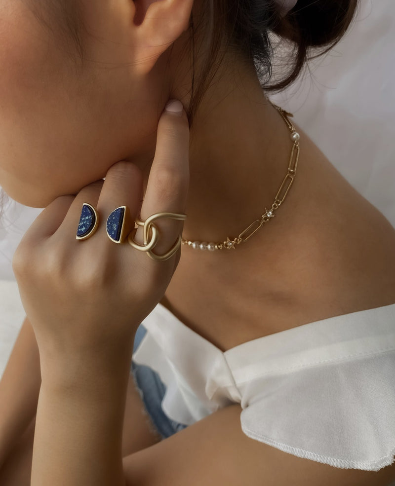 River Blue Stone Statement Ring