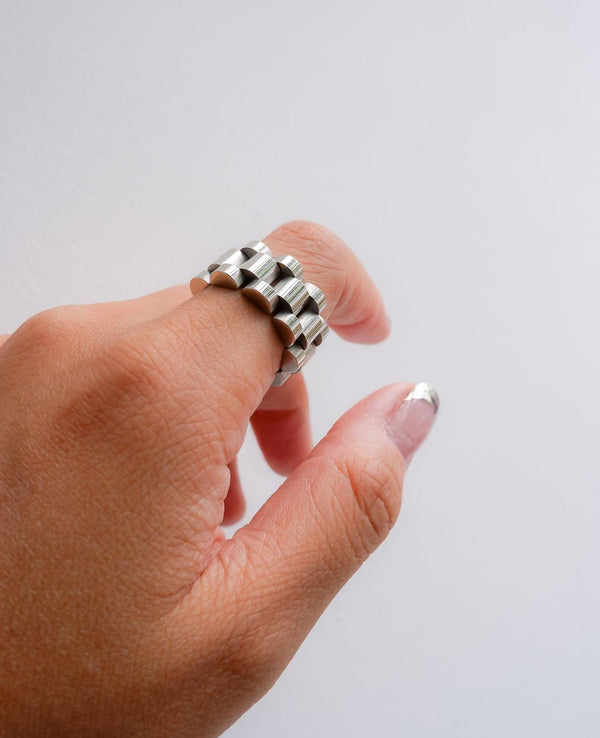 Selena Watch Chain Silver Ring